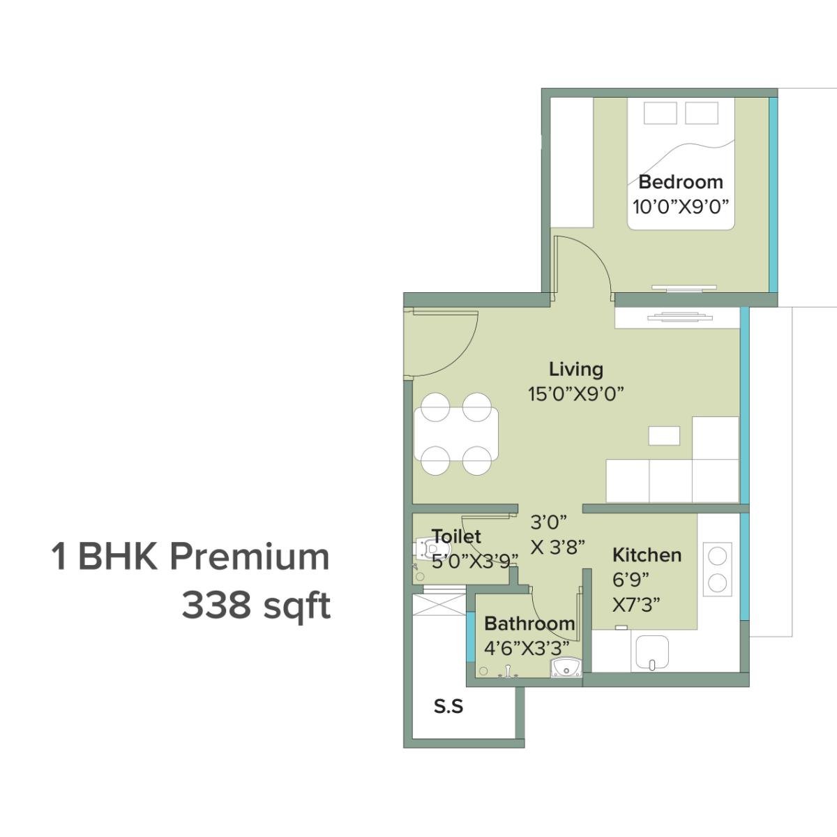 Marathon-NeoHomes-Narmada-Floor-Plan-1-BHK-Premium-338-Sqft
